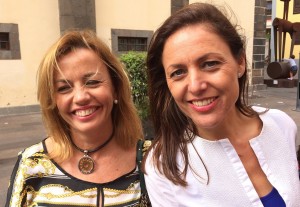 Ana Zurita con Cristina Tavío en La Laguna
